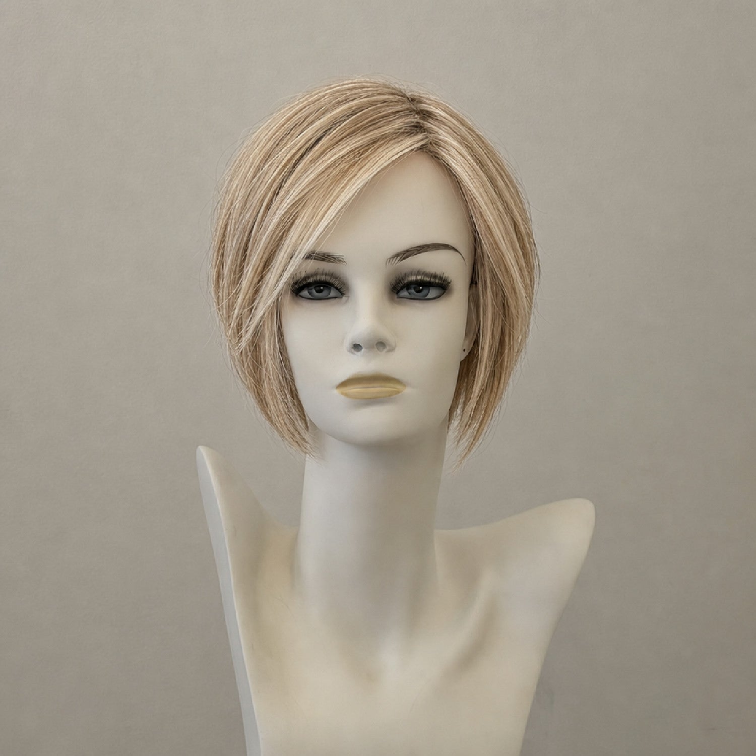 Perücke Page Hair 2, kurz, perlblond mit dunklen Ansätzen