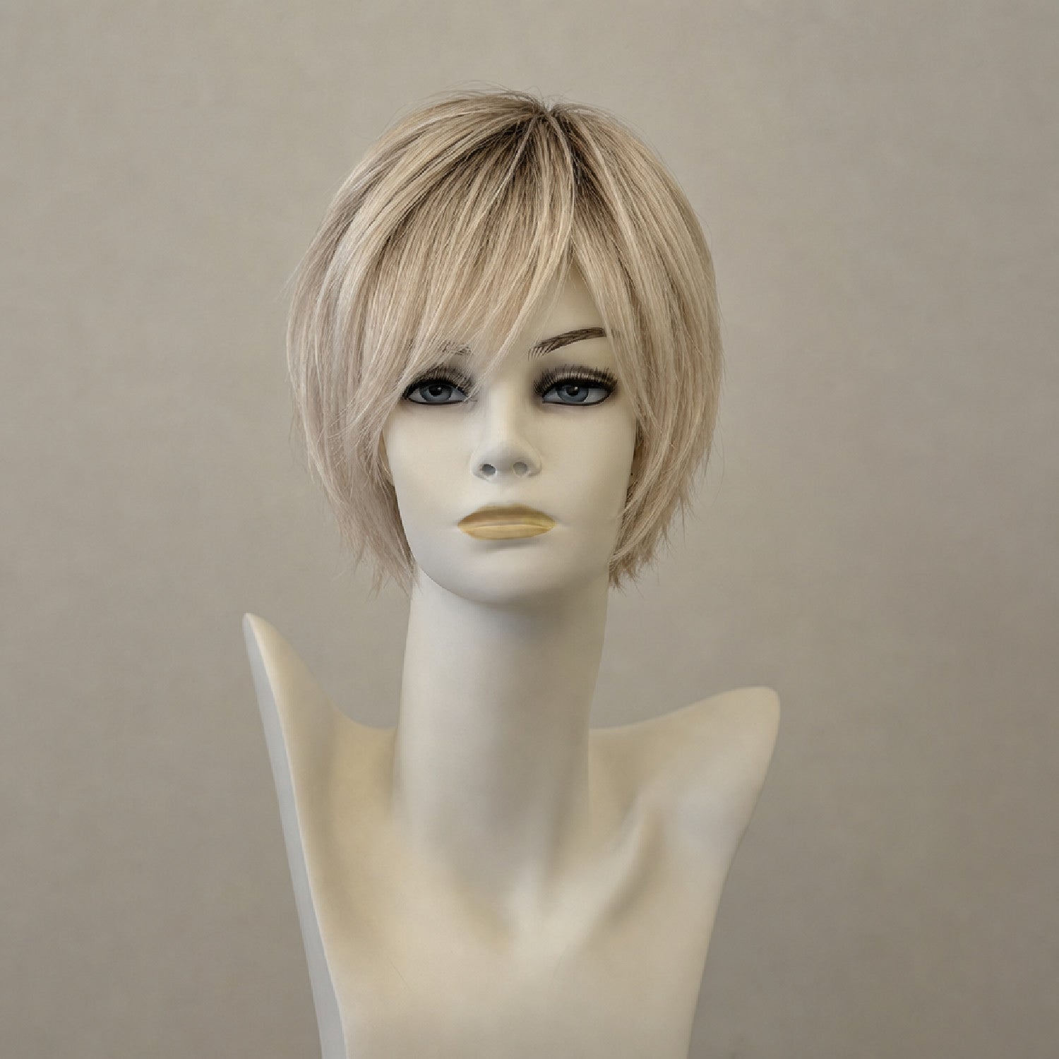 Sandbraune Perücke Page Hair 2 mit Ansatz, kurz, glatt