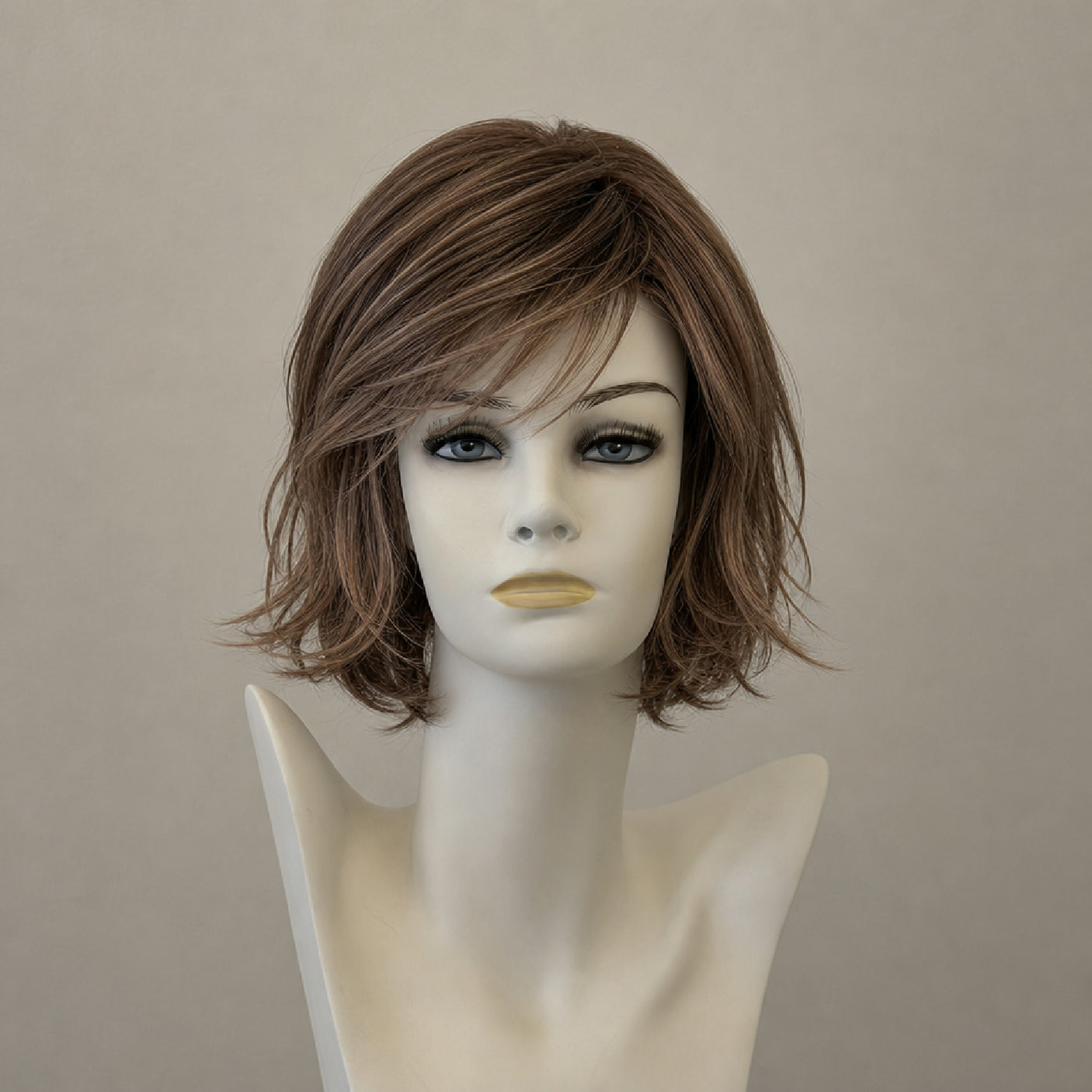 Perücke Page Hair 3 dunkelbraun mix gesträhnt schulterlang