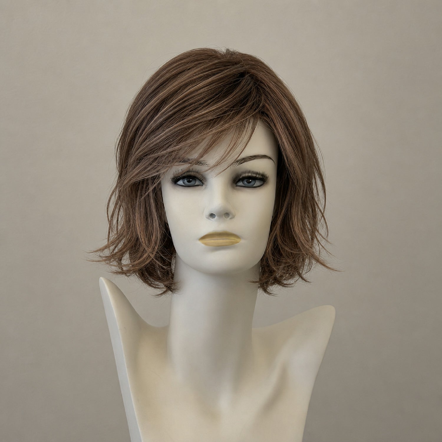 Perücke Page Hair 3 dunkelbraun mix gesträhnt schulterlang
