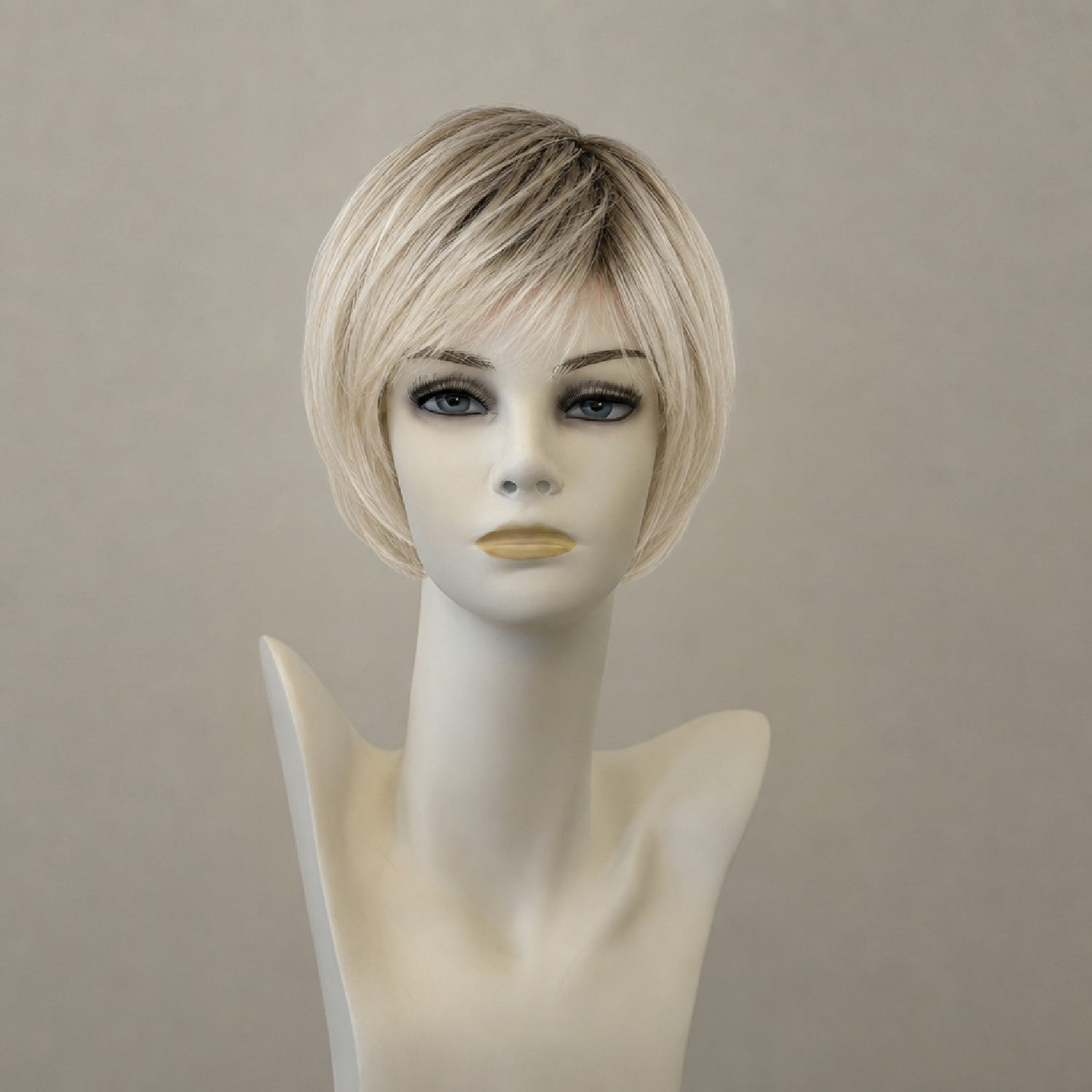Page Hair 3: Kurze blonde Perücke mit Wurzel-Effekt