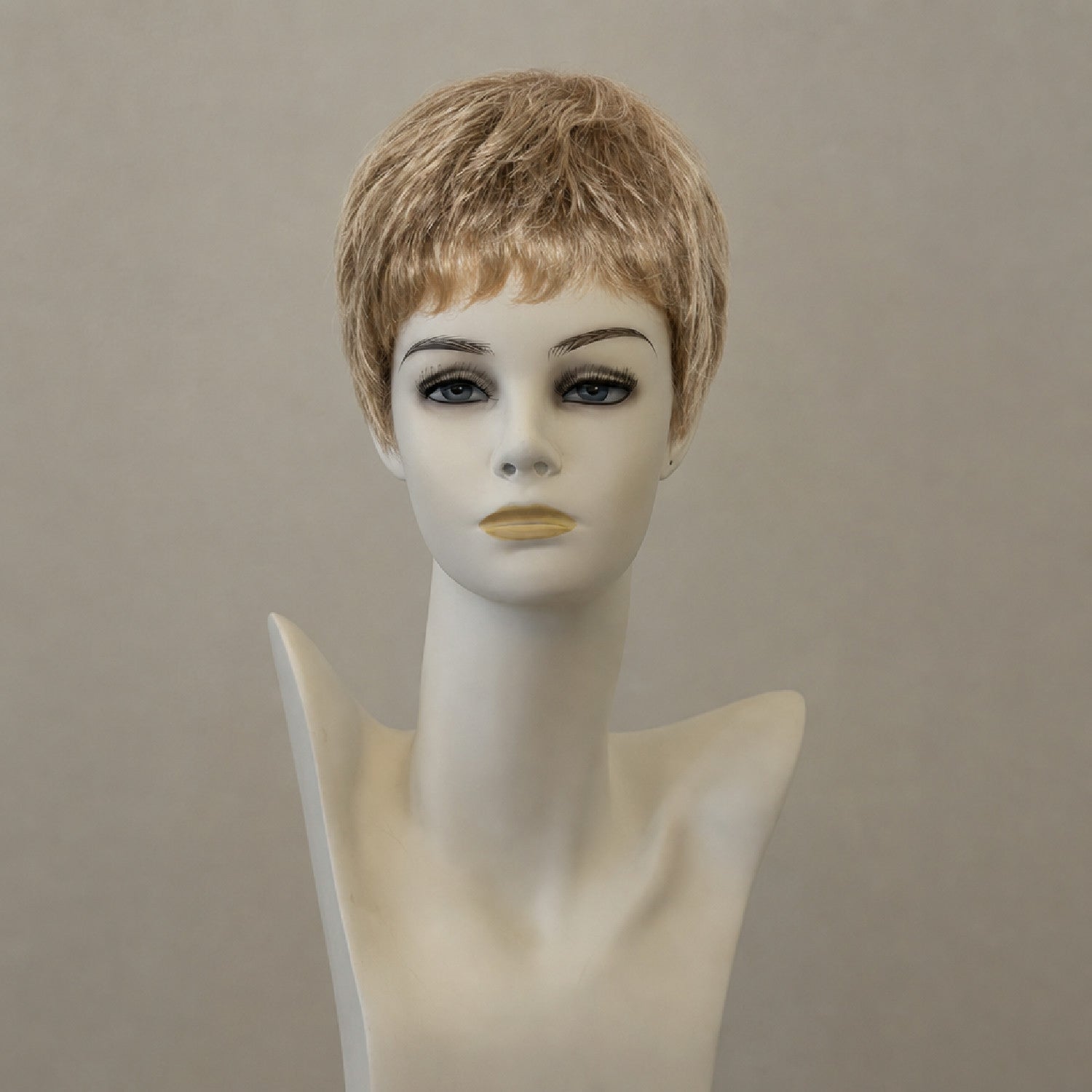 Kurze Perücke in Platinblond und Grau