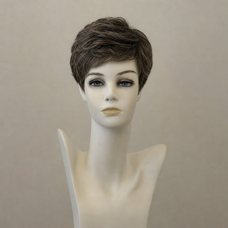 Kurze Perücke Short Hair 2, dunkelbraun meliert